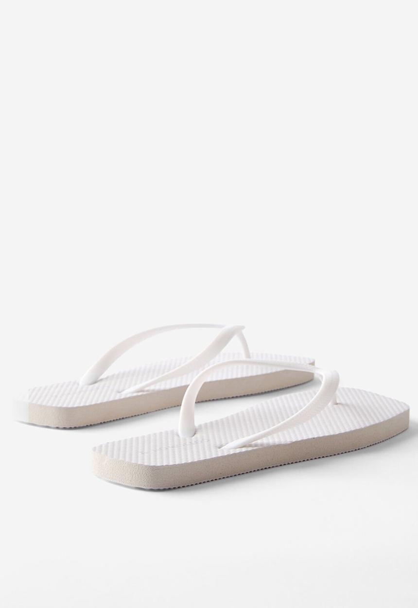 Cotton On - Square toe flip flop - white