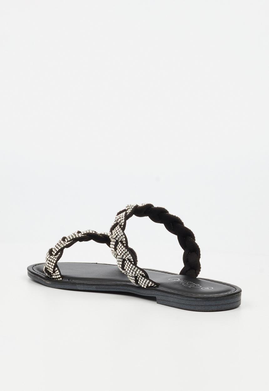 Miss Black - Basil 4 braided sandal - black