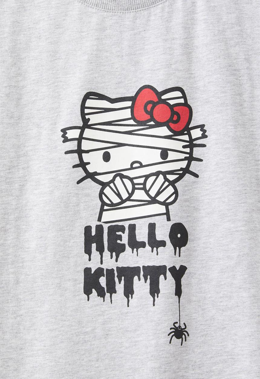 Cotton On - License drop shoulder short sleeve tee - lcn san hello kitty halloween/grey marle