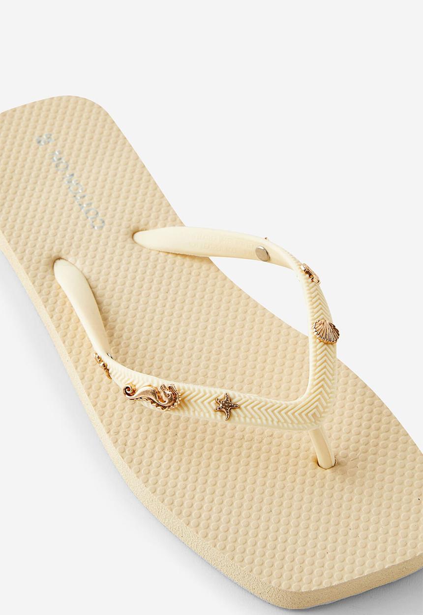 Cotton On - Charm flip flop - neutral