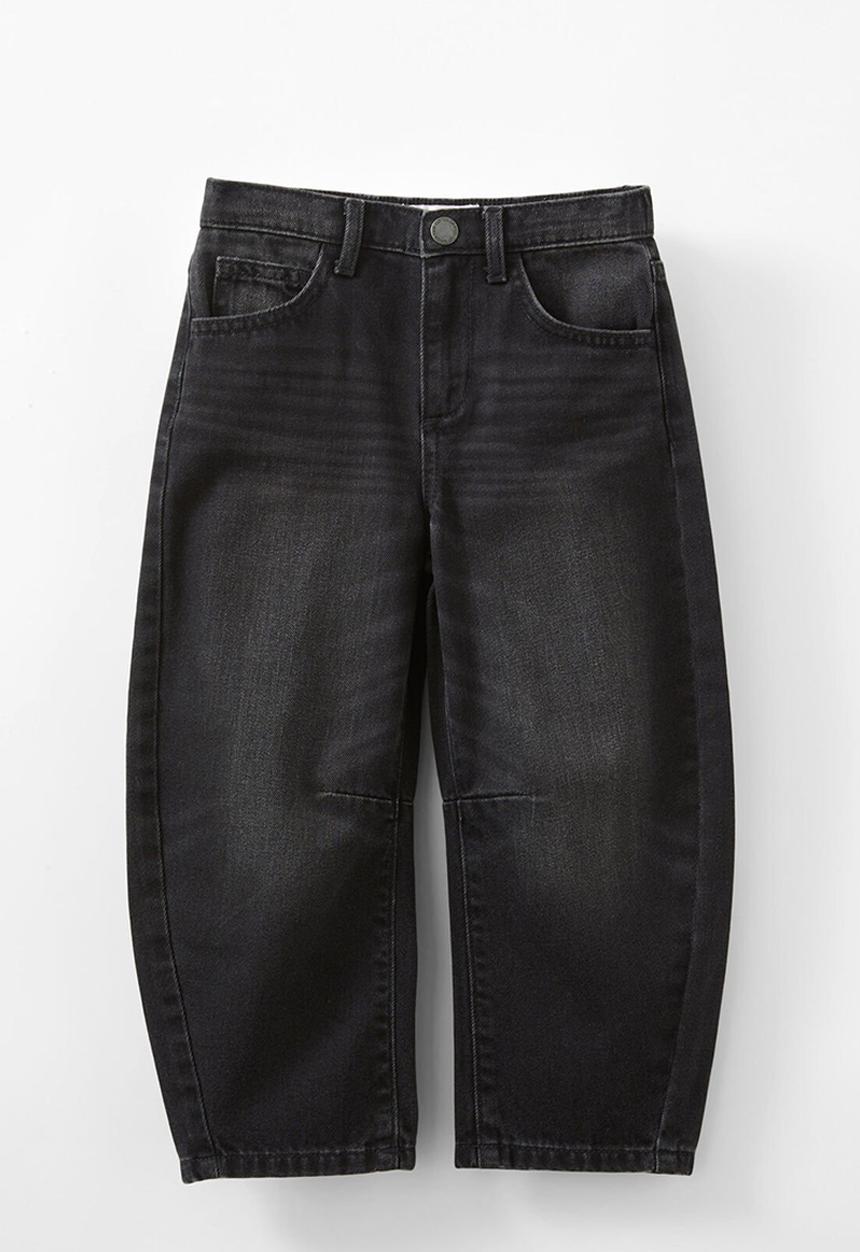 Cotton On - Unisex barrel leg denim jean - balmoral black