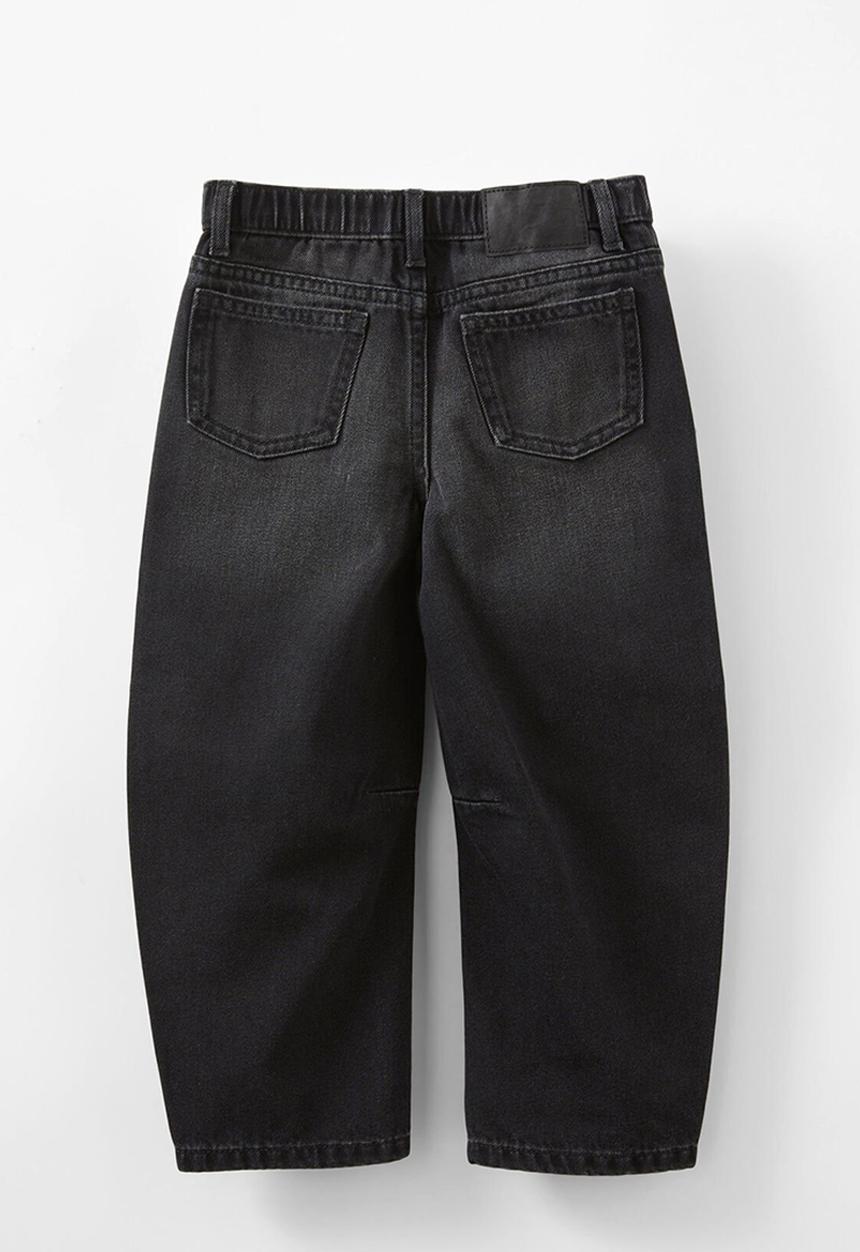Cotton On - Unisex barrel leg denim jean - balmoral black