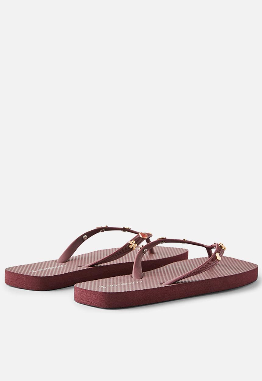 Cotton On - Charm flip flop - burgundy