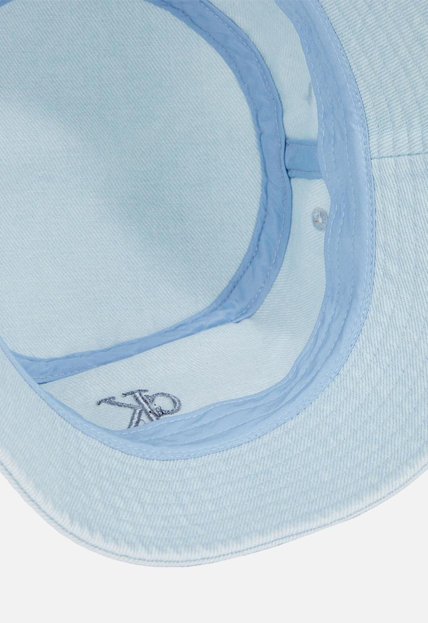 Calvin Klein - Embro monogram denim bucket hat- light washed denim