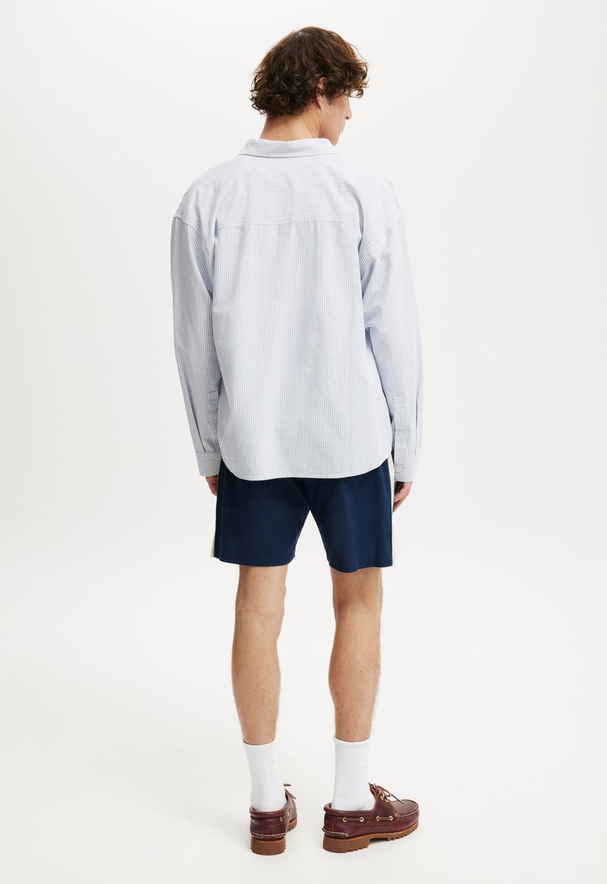 Cotton On - Easy Short - Navy/Bone Side Stripe