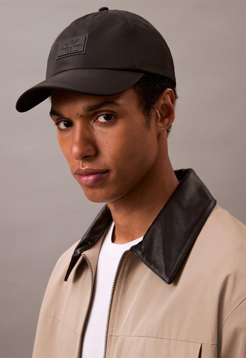 Calvin Klein - 6 Panel Monologo Patch Cap - Black