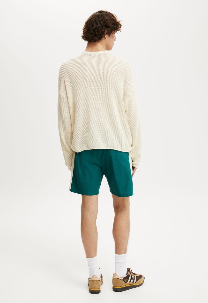 Cotton On - Easy Short - Teal/White Side Stripe