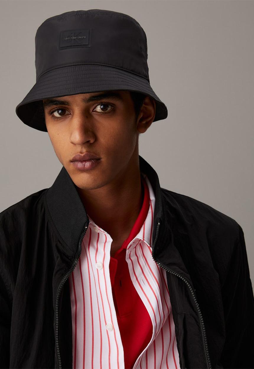 Calvin Klein - Mono Logo Patch Bucket Hat - Black