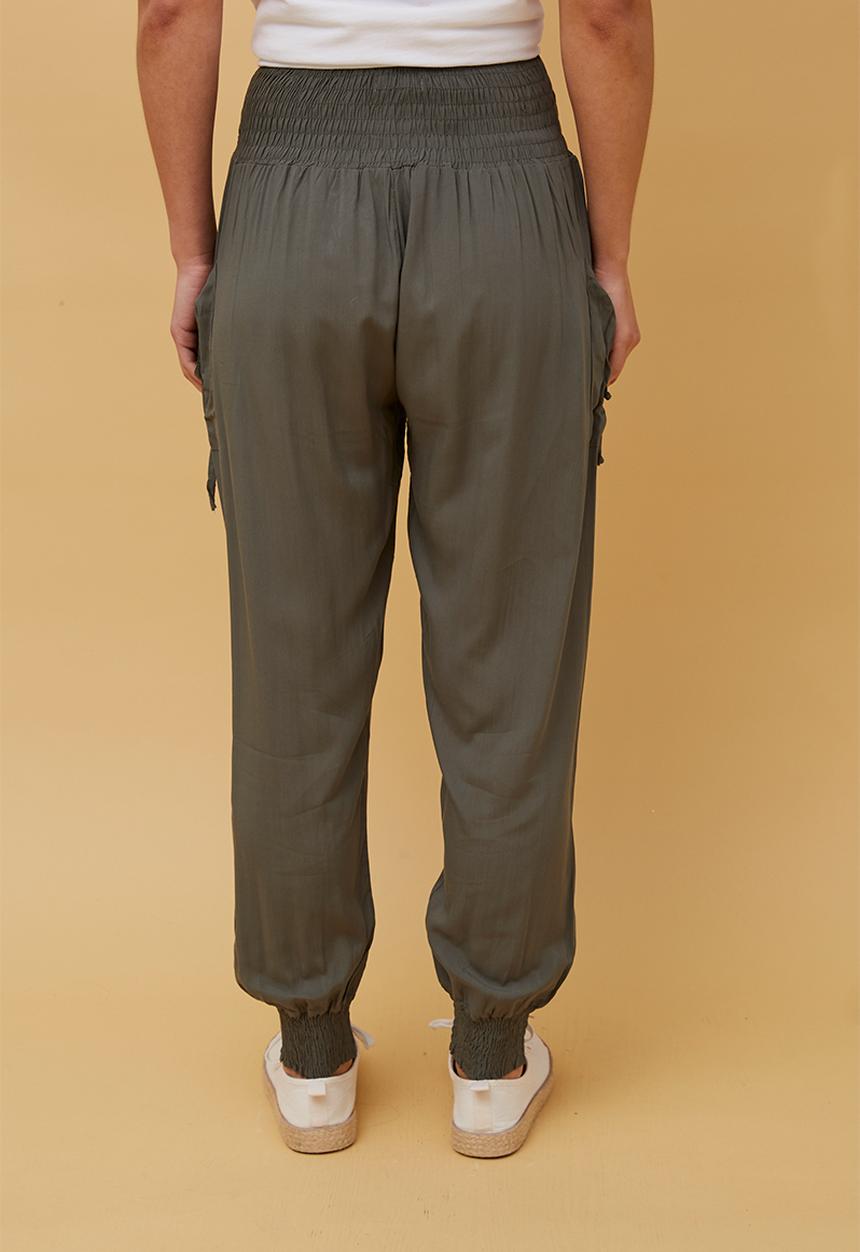 Izabel London - Harem Pant - Khaki