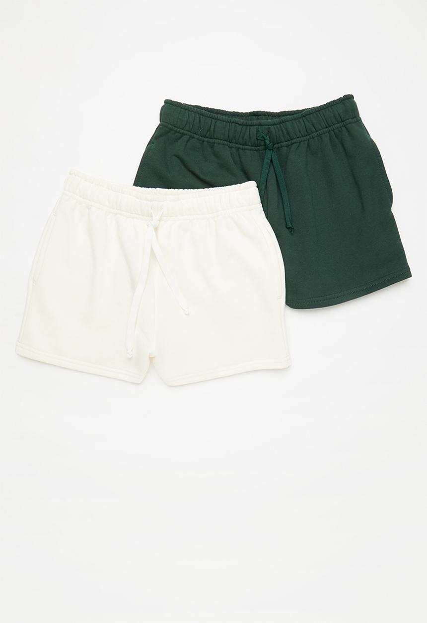 Pop Candy - 2 Pack sweatshorts - green/pfd