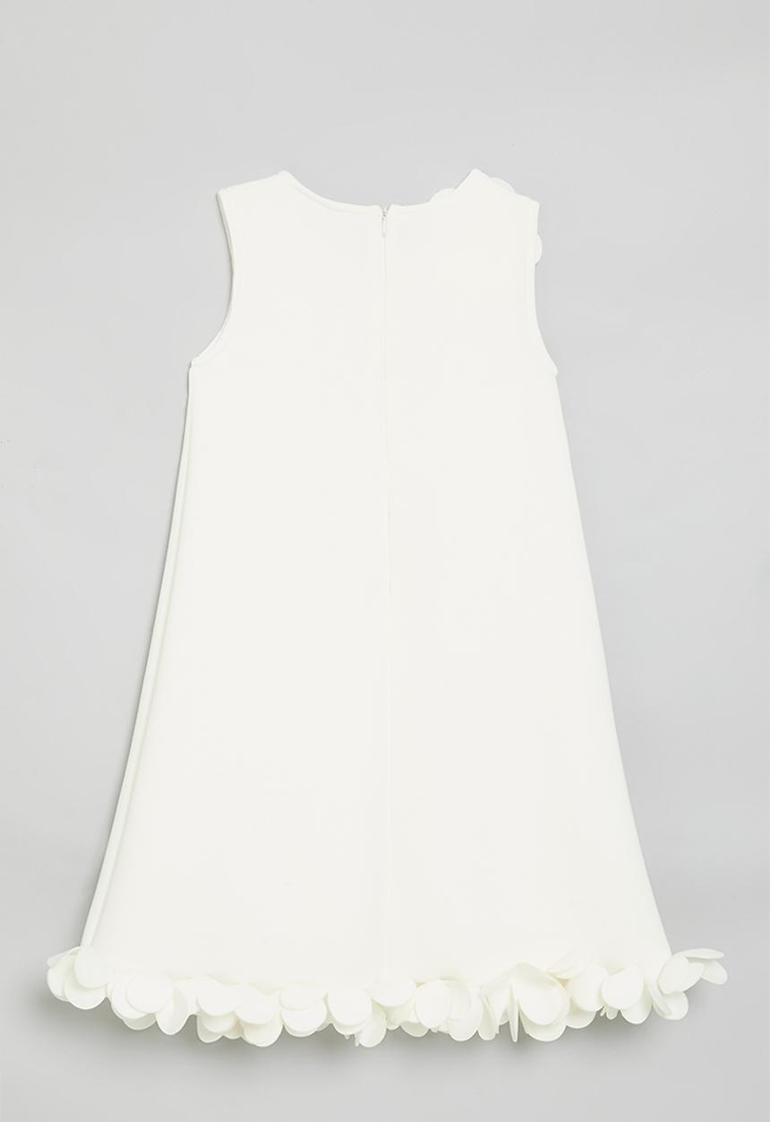 Pop Candy - Occasion shift dress with floral applique - cream
