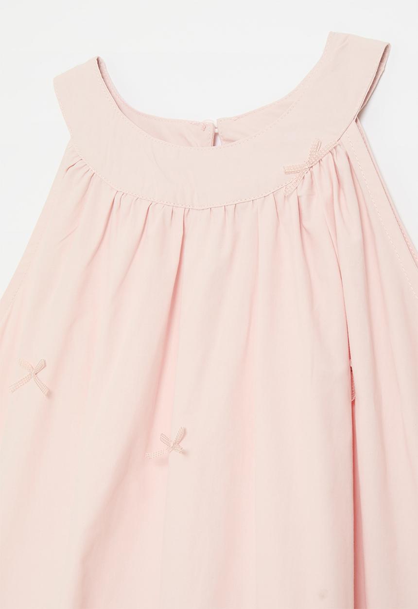 Pop Candy - Cutaway dress with mini bows & layered frill hem - pink