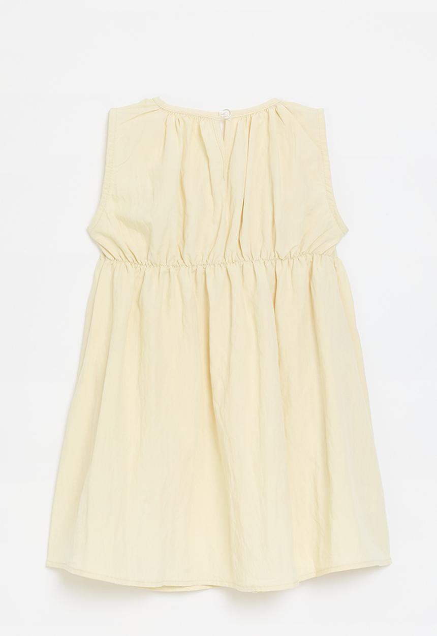 Pop Candy - Smock bodice dress with dainty bows - neutral