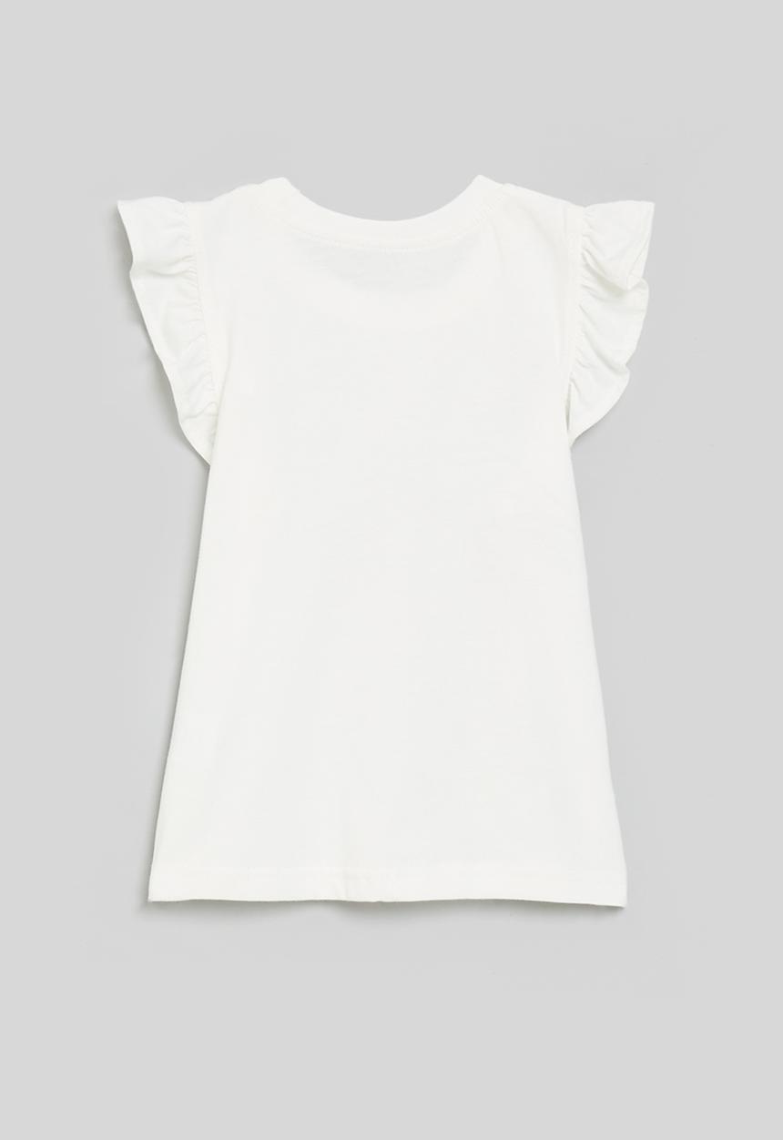 Pop Candy - Frilled sleeve tee with ballerina 3D tulle skirt - white/mauve