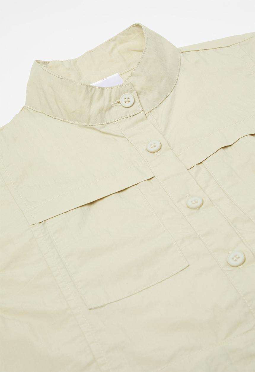 Pop Candy - Utility-style top & skirt with topstitching - ecru