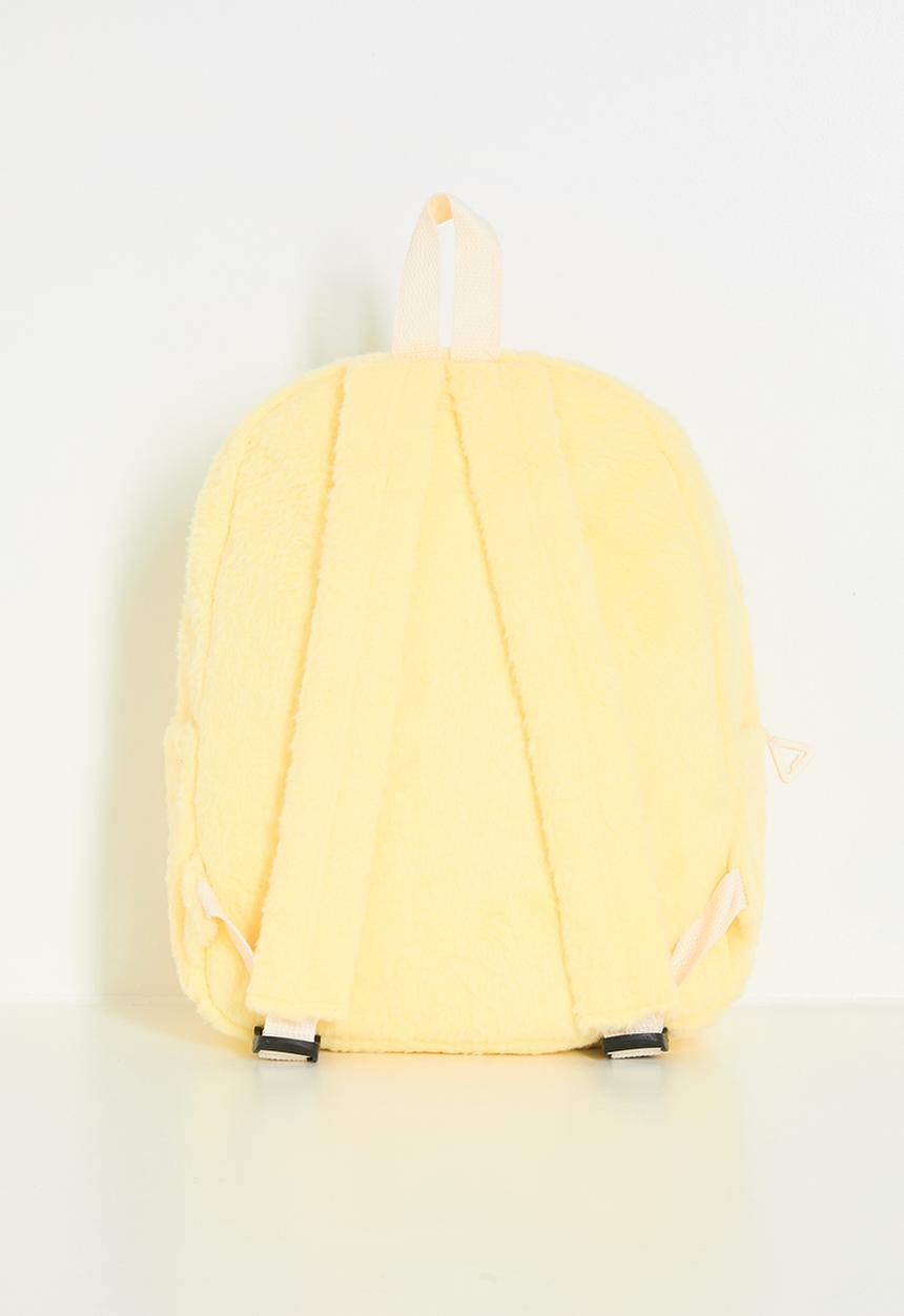 Pop Candy - Plush fabric backpack - custard yellow 