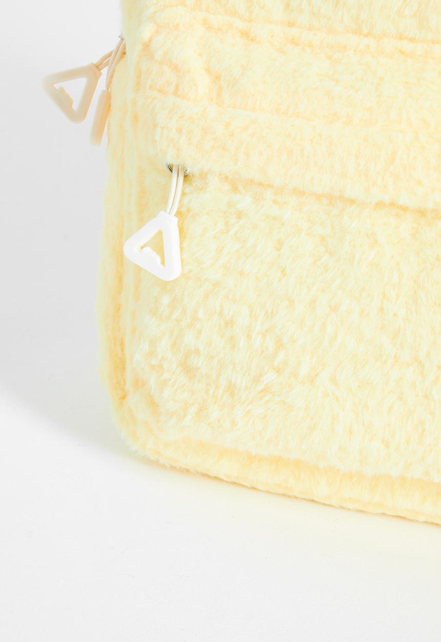 Pop Candy - Plush fabric backpack - custard yellow 