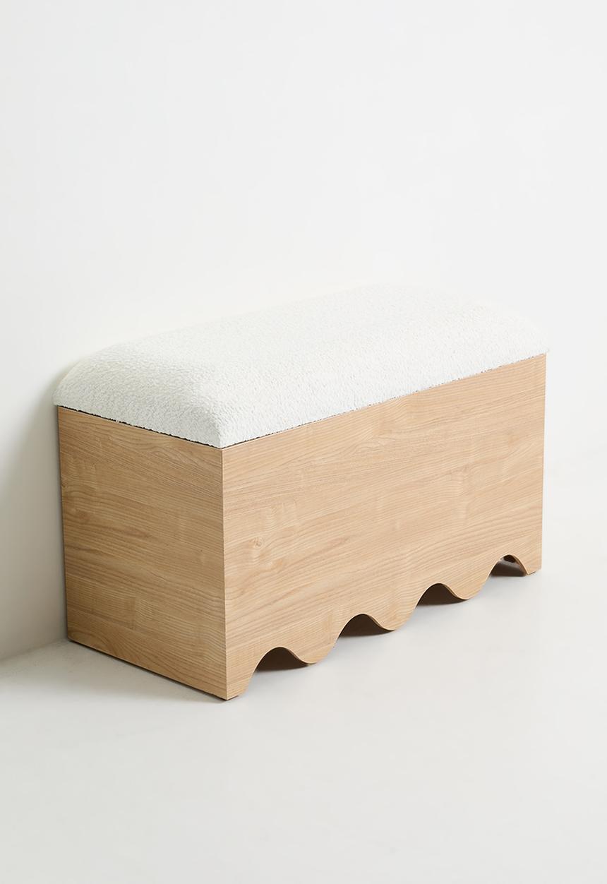 Sixth Floor - Lindo storage ottoman - natural