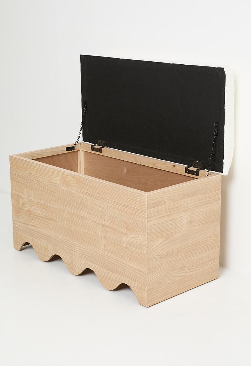 Sixth Floor - Lindo storage ottoman - natural