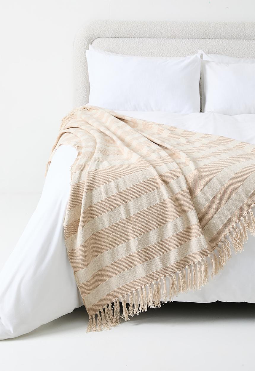 H&S - Manta cotton throw - natural