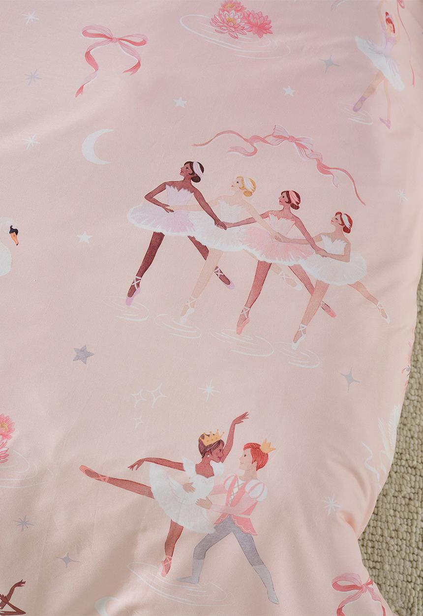 Linen House - Swan Lake Blush Duvet Cover Set - pink