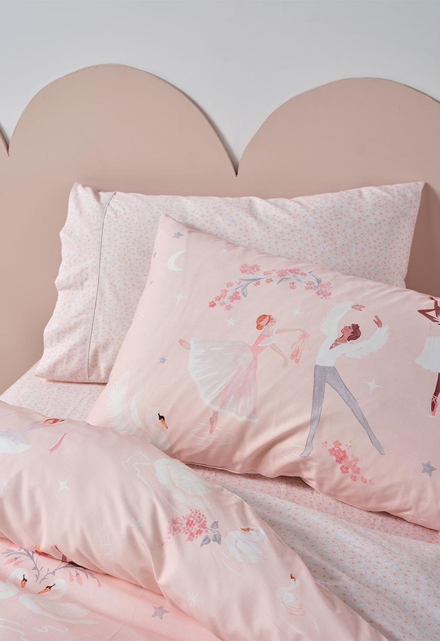 Linen House - Swan Lake Blush Duvet Cover Set - pink