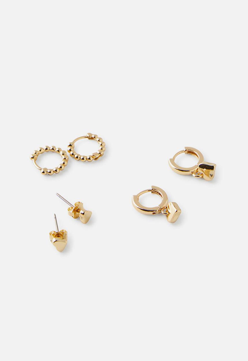 Rubi - 3Pk Small Earring-Gold