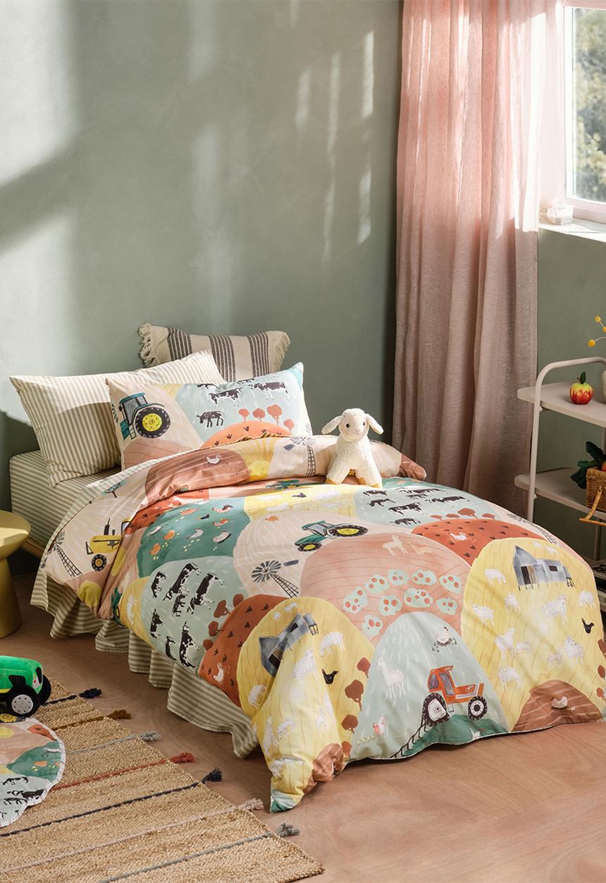 Linen House - Sunset Harvest Rust Duvet Cover Set - multi