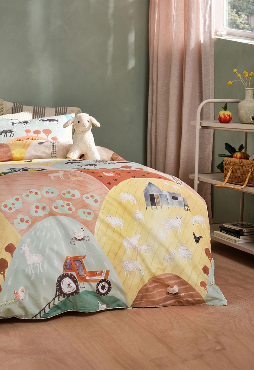 Linen House - Sunset Harvest Rust Duvet Cover Set - multi