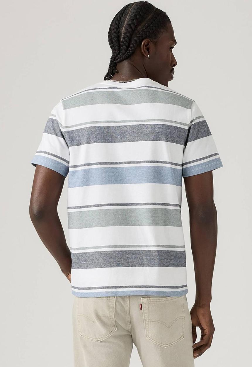 Levi’s® - Ss Original Hm Tee - Julian Stripe Bright White Jersey