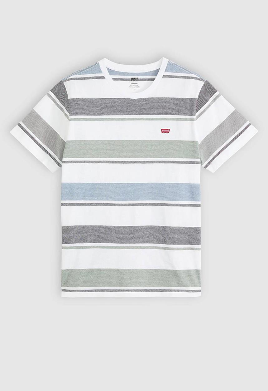 Levi’s® - Ss Original Hm Tee - Julian Stripe Bright White Jersey