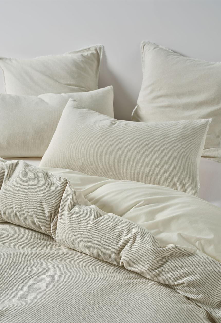 Linen House - Macey Artichoke Duvet Cover Set - natural