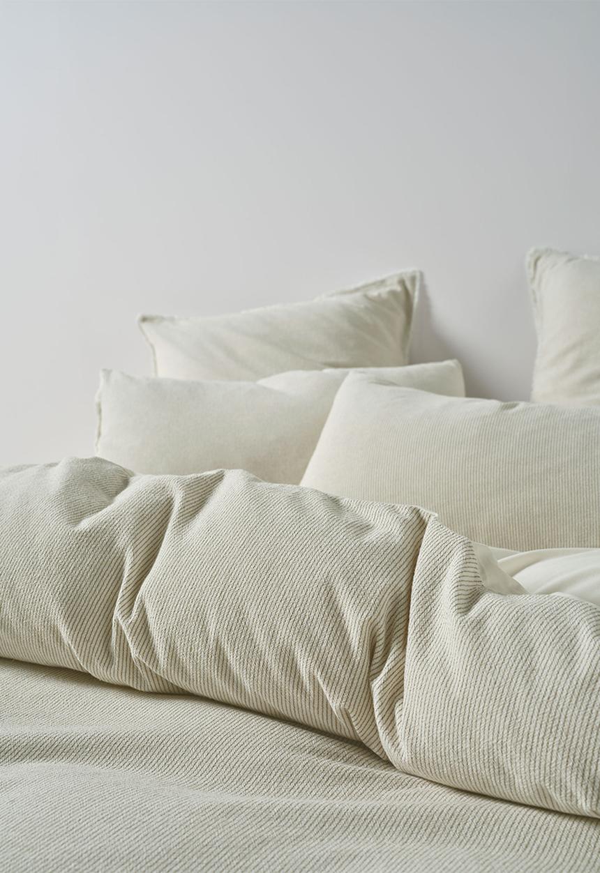 Linen House - Macey Artichoke Duvet Cover Set - natural