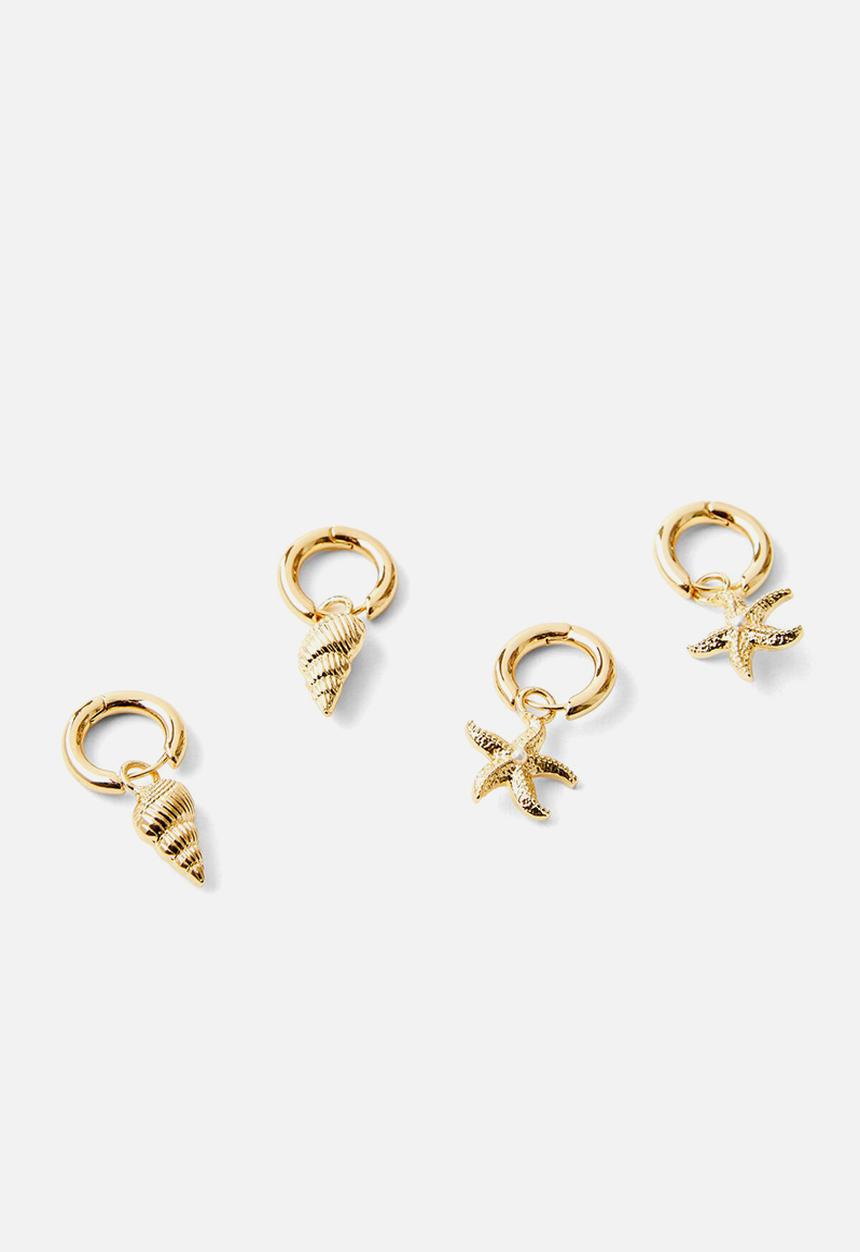 Rubi - 2 Pack Mid Earring - Gold