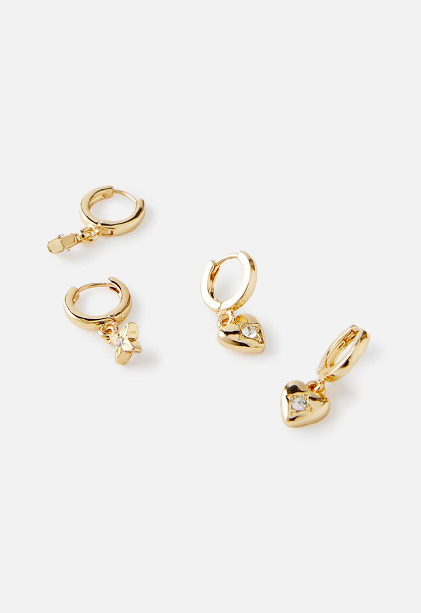 Rubi - 2Pk Mid Earring - Gold