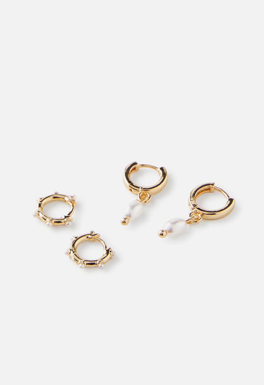 Rubi - 2 Pack Mid Earring - Gold