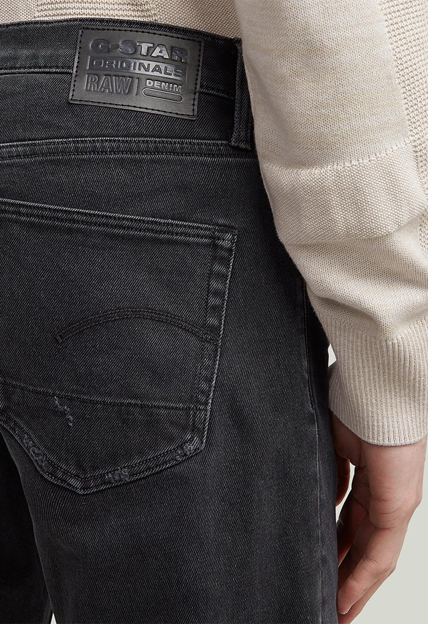 G-STAR - 3301 Slim - Worn In Ripped Grey Sacramento