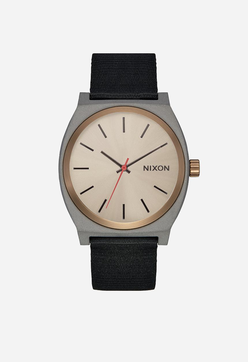 Nixon - Time Teller Nylon Watch - Dark Gray /Black