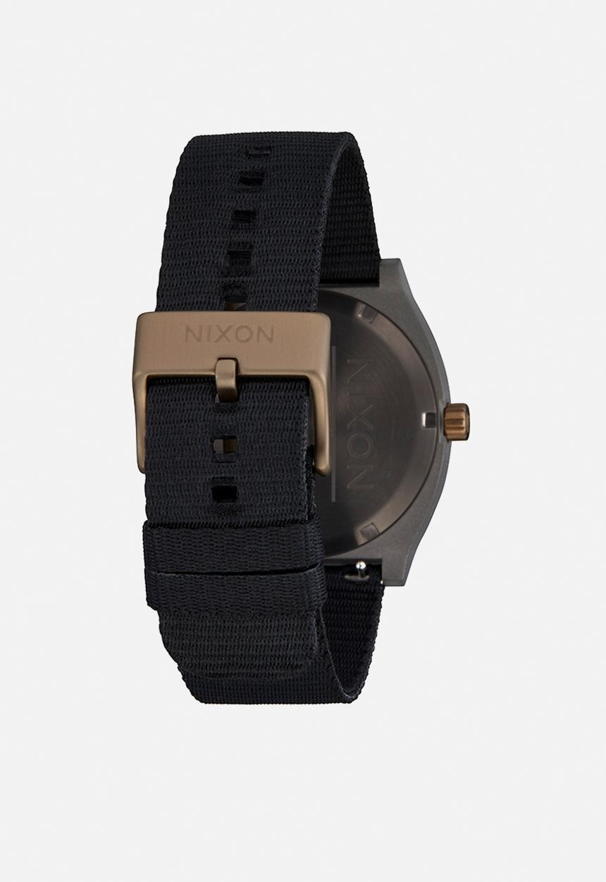 Nixon - Time Teller Nylon Watch - Dark Gray /Black
