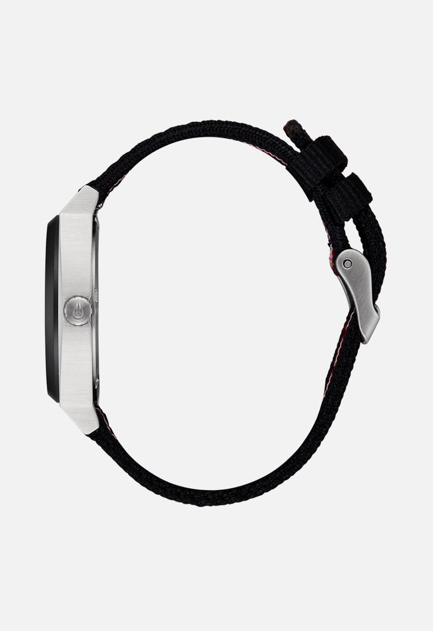 Nixon - Time Teller Nylon Watch - Silver/Black Stripe