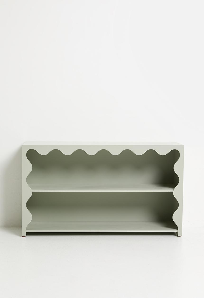 Sixth Floor - Neptune long wide shelf - grey