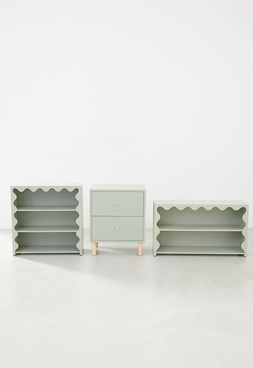 Sixth Floor - Neptune wide shelf - grey