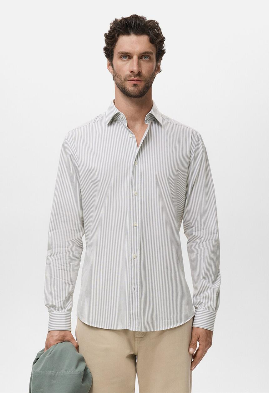 MANGO - Camisa Playr - Khaki