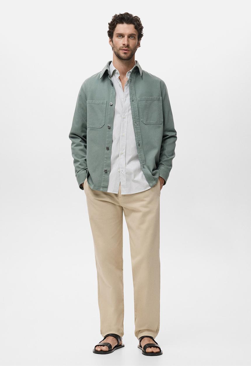 MANGO - Camisa Playr - Khaki