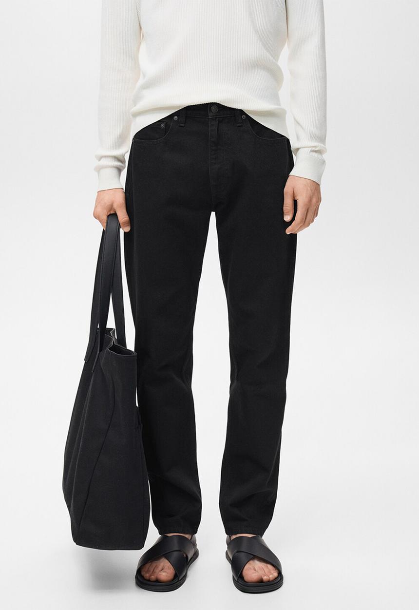 MANGO - Jeans Bob - Black Denim