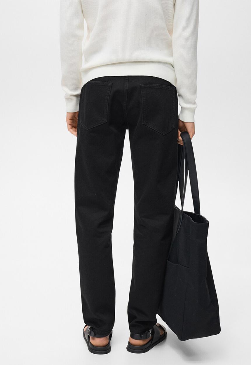 MANGO - Jeans Bob - Black Denim
