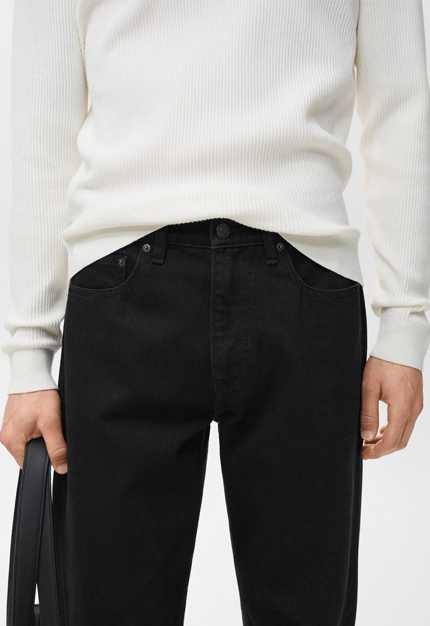 MANGO - Jeans Bob - Black Denim