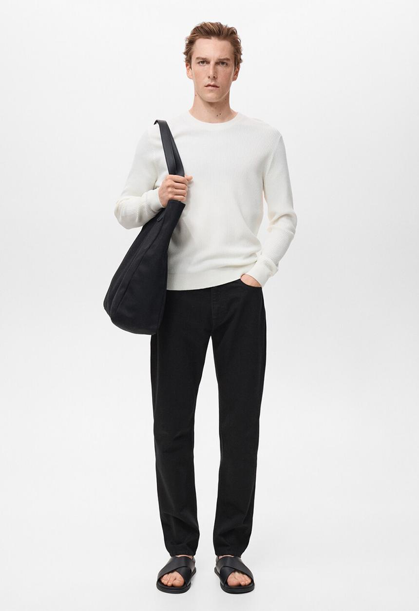 MANGO - Jeans Bob - Black Denim