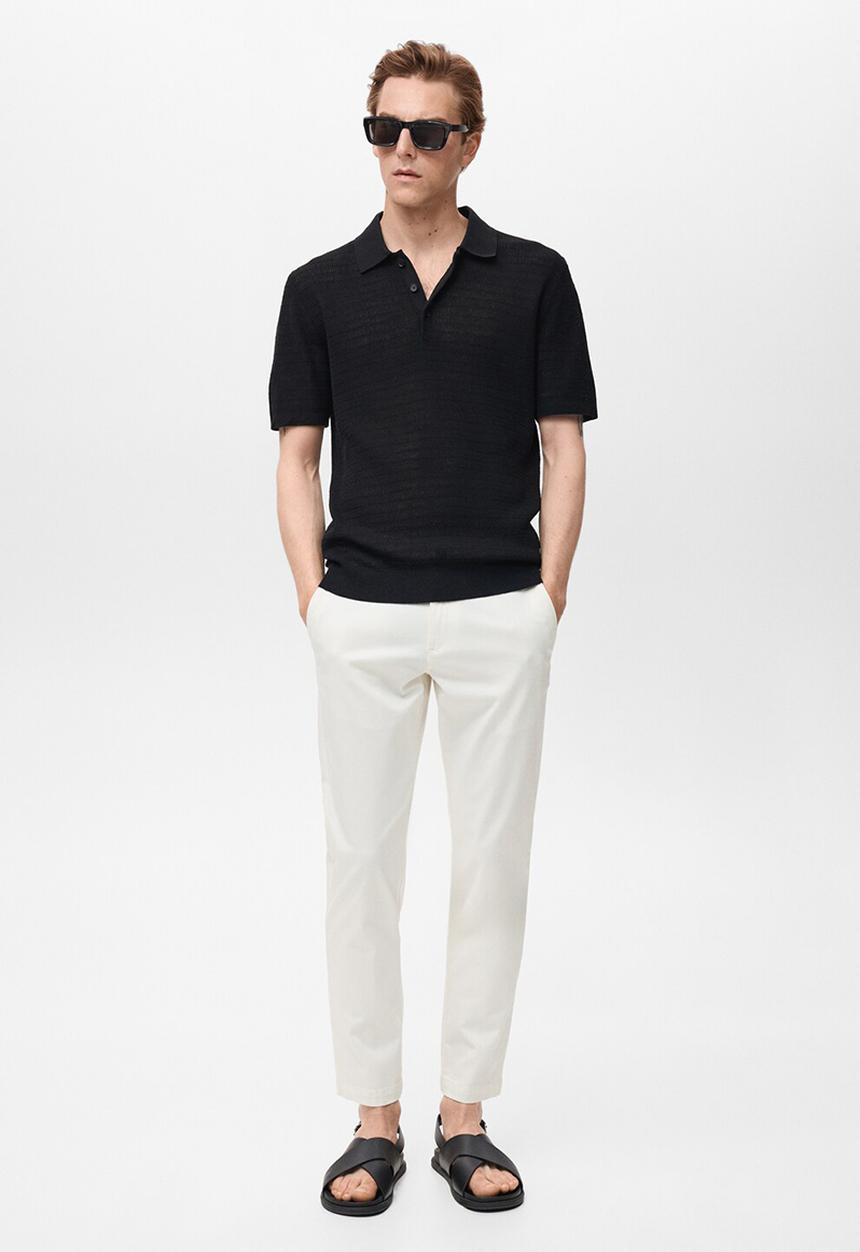 MANGO - Pantalon Prato - Offwhite