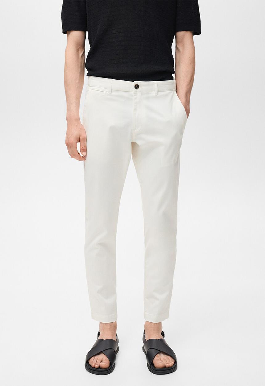 MANGO - Pantalon Prato - Offwhite